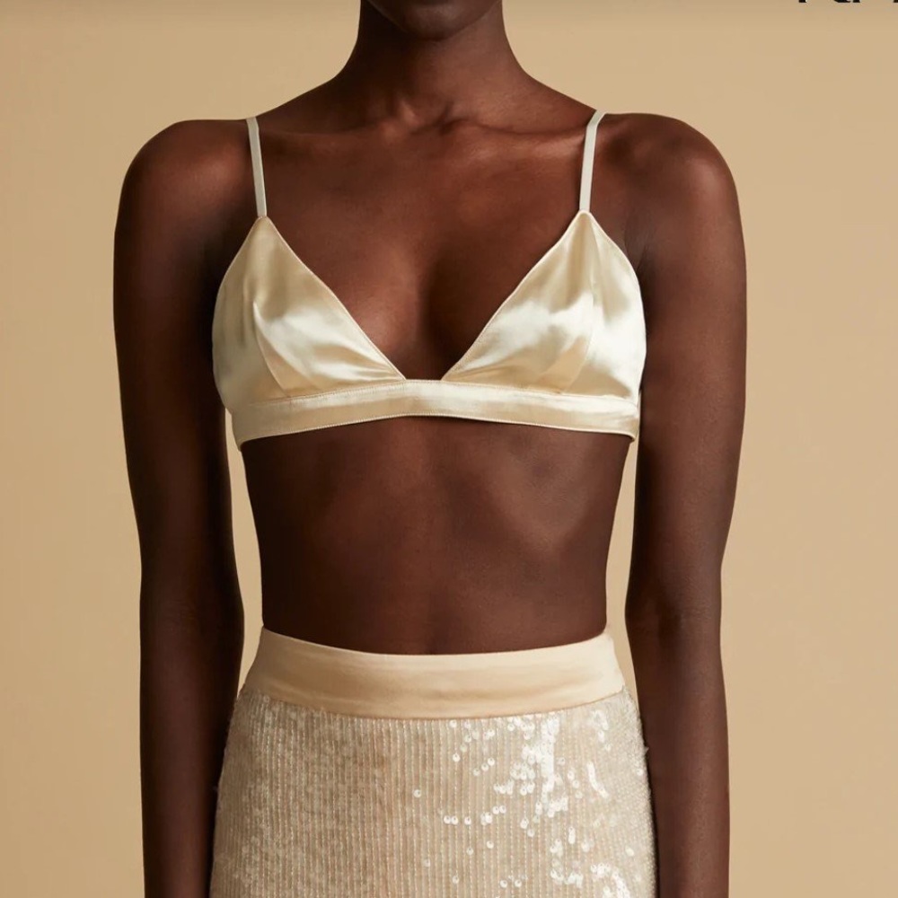 Khaite Frida Bralette in Ivory White XS NWT